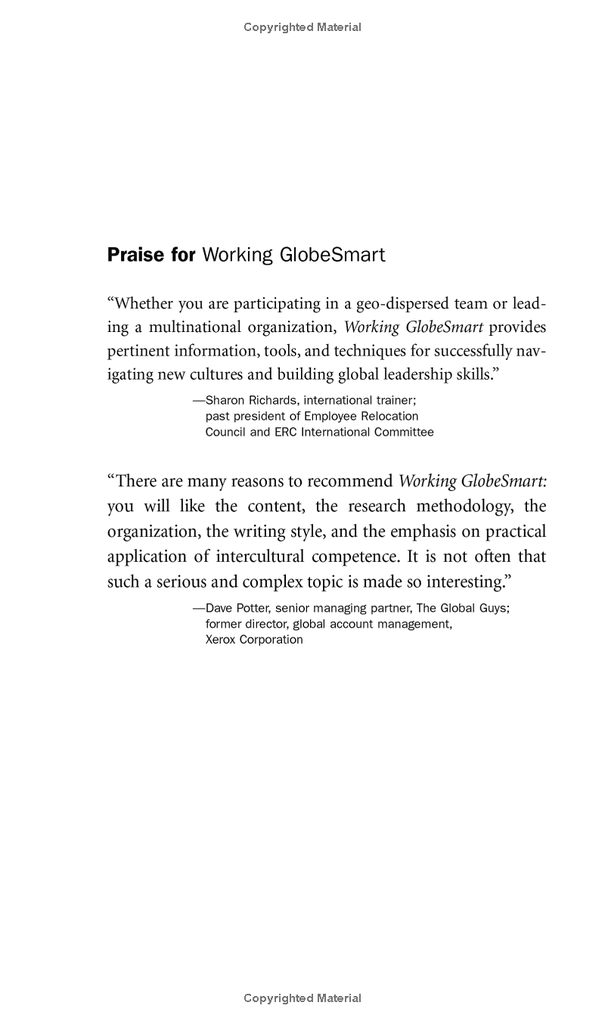 Working Globesmart: 12 People Skills for Doing Business Across Borders