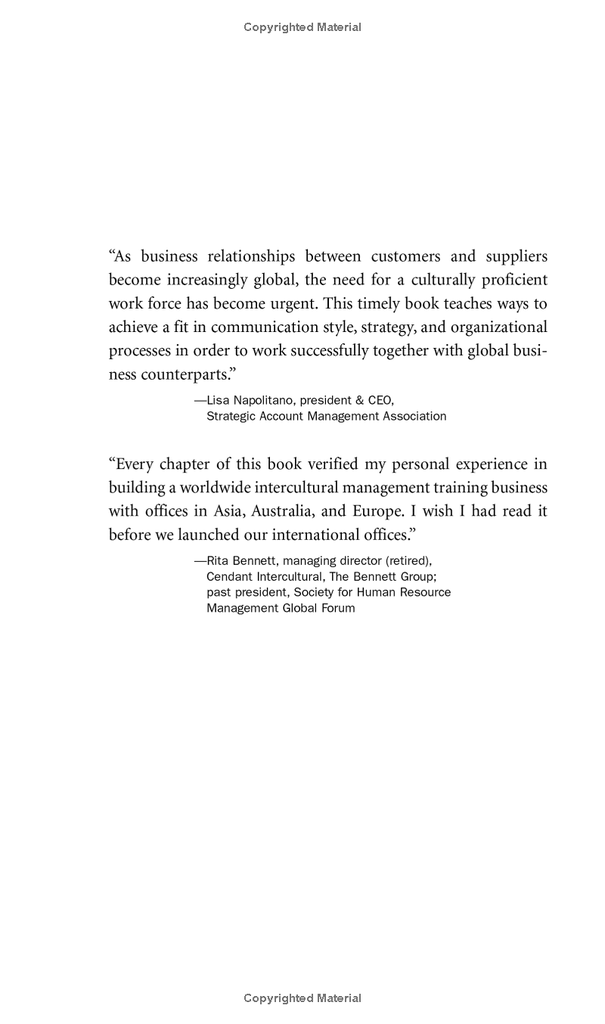 Working Globesmart: 12 People Skills for Doing Business Across Borders