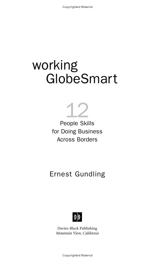 Working Globesmart: 12 People Skills for Doing Business Across Borders