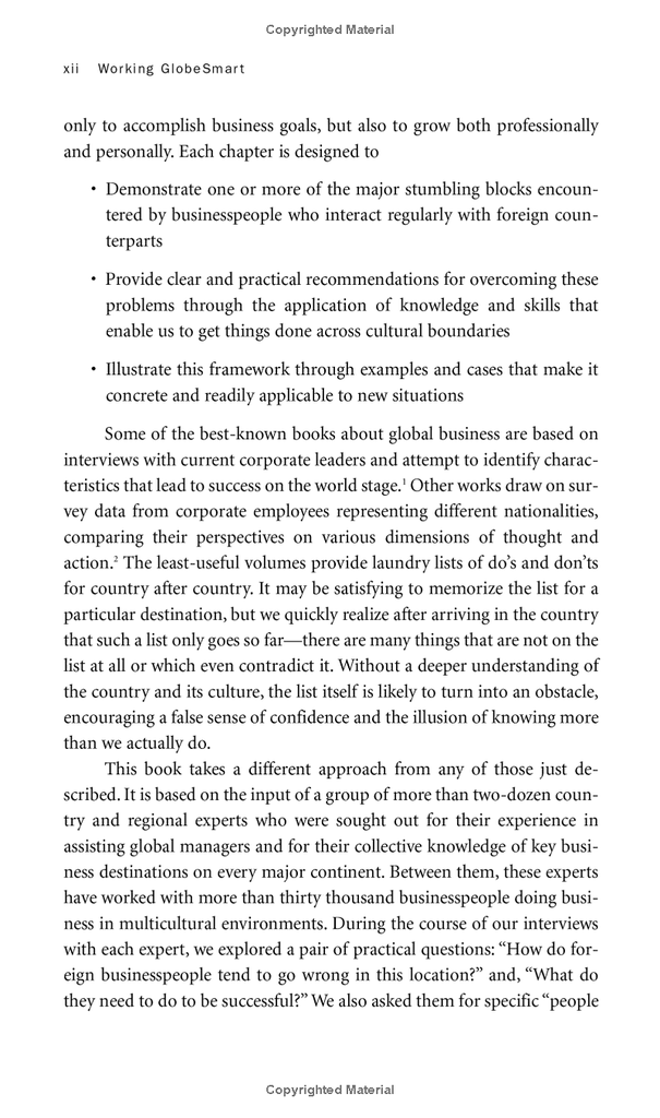 Working Globesmart: 12 People Skills for Doing Business Across Borders