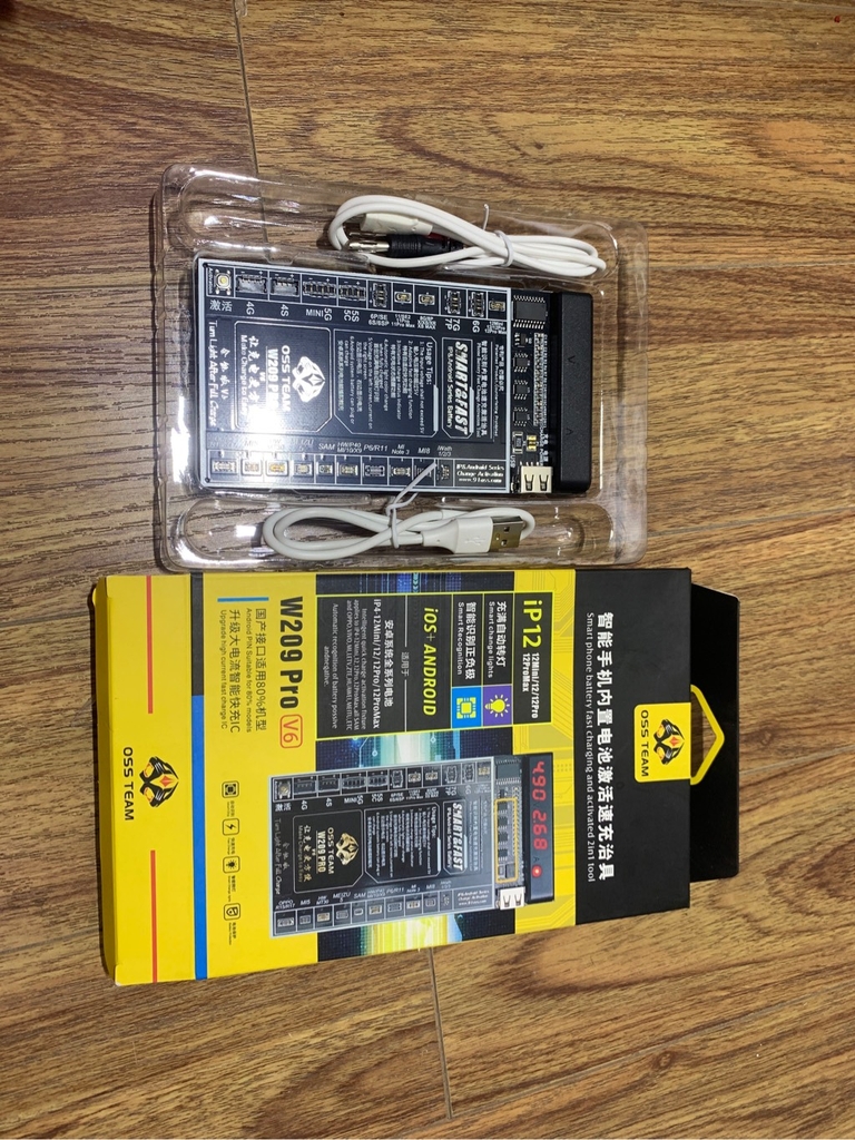 Bộ W209pro: kích pin iphone từ 4 đến 13 promax và android