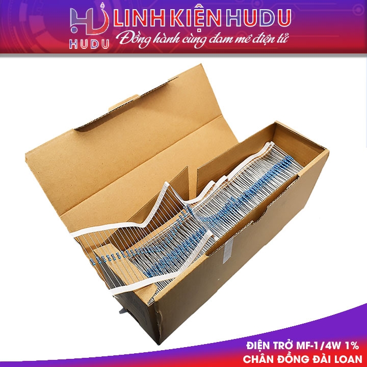 100 con Điện trở 75K MF-1/4W 1% Chân đồng Đài Loan