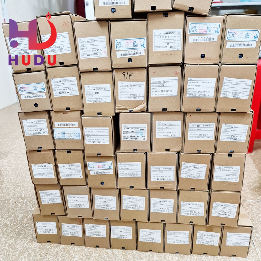 100 con Điện trở 68K MF-1/4W 1% Chân đồng Đài Loan