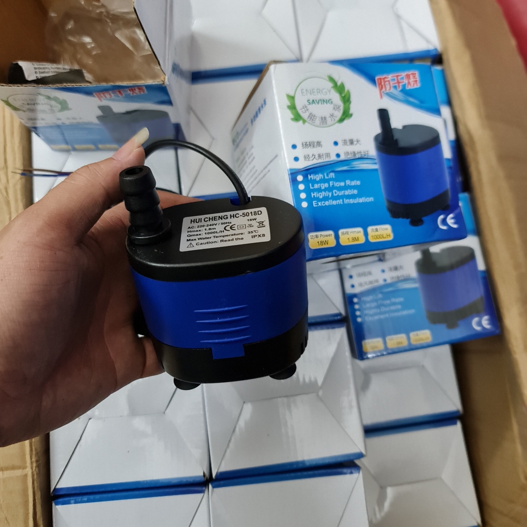 Bơm quạt nước Huicheng 18W tự ngắt