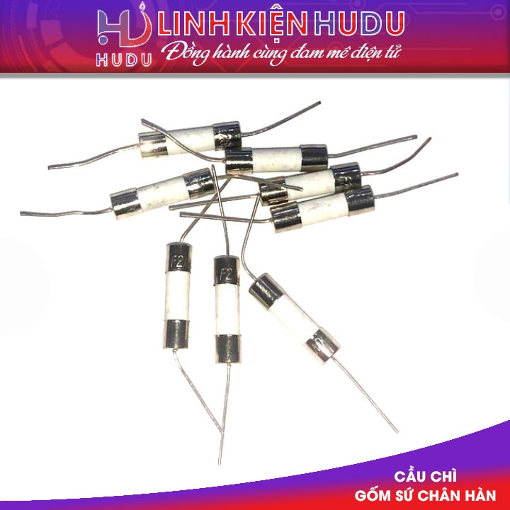 Cầu chì gốm [ sứ ] 10A chân hàn