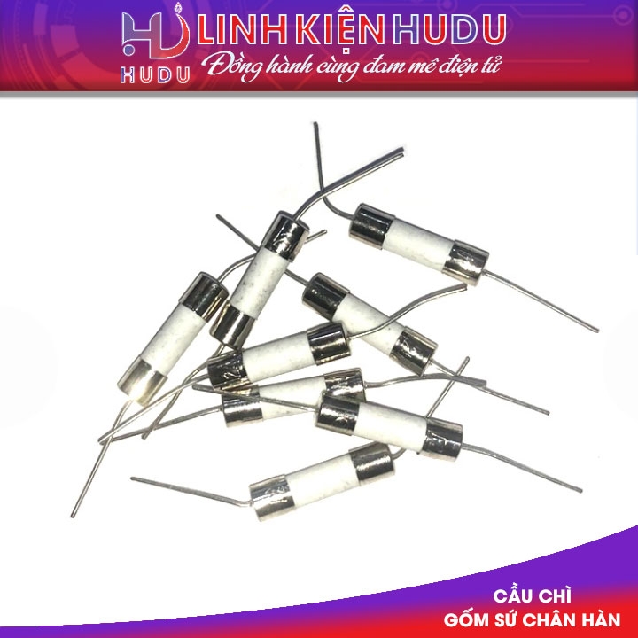Cầu chì gốm [ sứ ] 10A chân hàn
