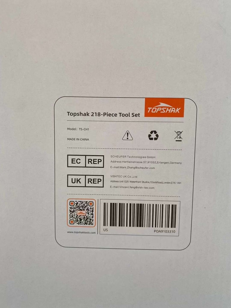 Bộ dụng cụ 218 món hãng Topshak