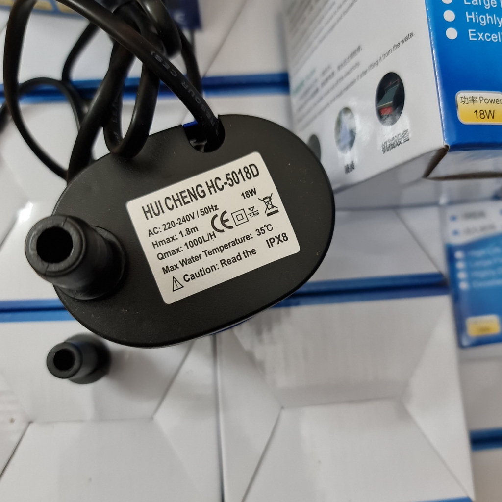 Bơm quạt nước Huicheng 18W tự ngắt