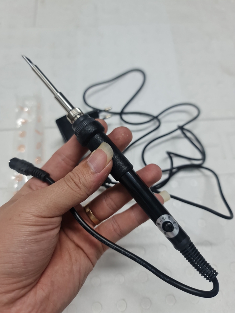 Tay hàn chỉnh nhiệt T12 DC 12V-24V (kèm mũi hàn dao to)