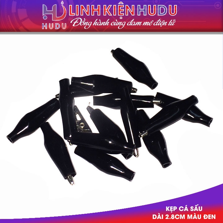 Kẹp cá sấu dài 2.8cm màu Đen