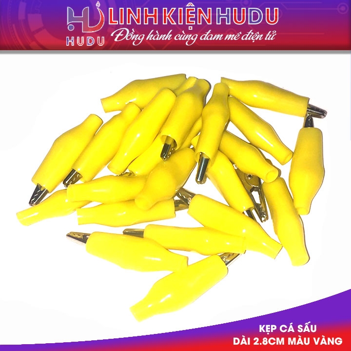 Kẹp cá sấu dài 2.8cm màu Vàng