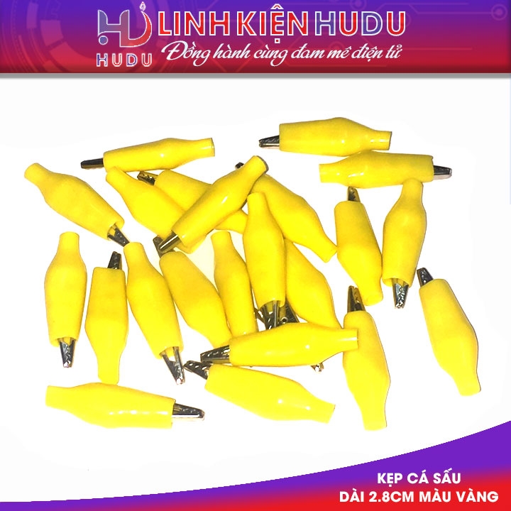 Kẹp cá sấu dài 2.8cm màu Vàng