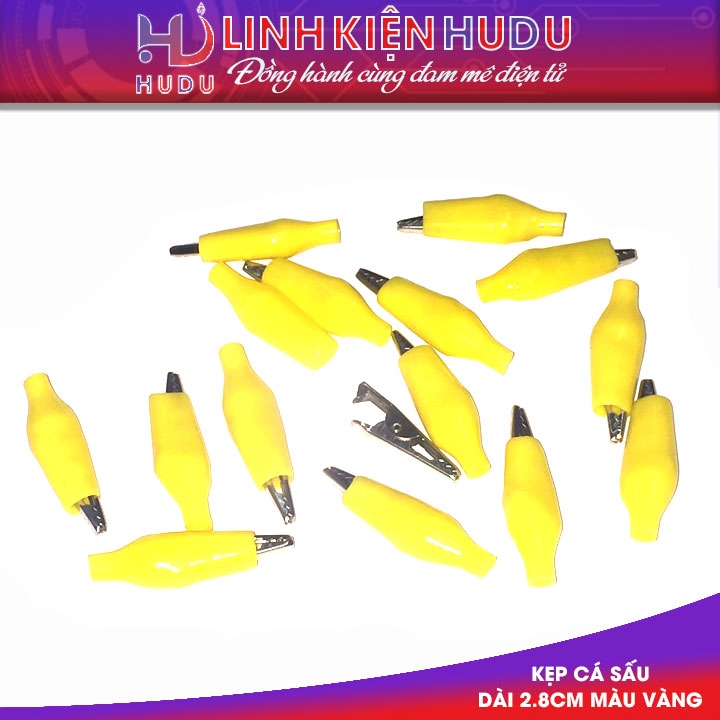 Kẹp cá sấu dài 2.8cm màu Vàng