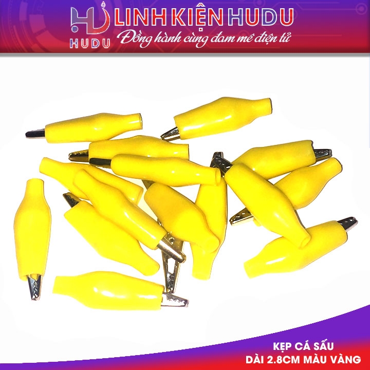Kẹp cá sấu dài 2.8cm màu Vàng