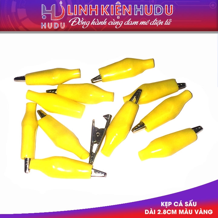 Kẹp cá sấu dài 2.8cm màu Vàng