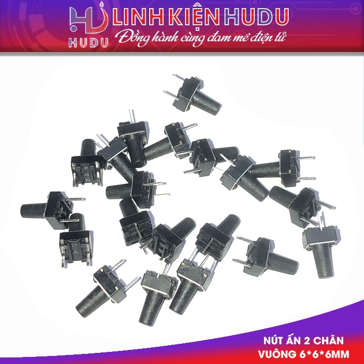[COMBO] 20 nút / phím bấm 2 chân Vuông 6*6*6mm