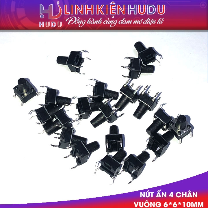 [COMBO] 20 nút / phím bấm 4 chân Vuông 6*6*10mm