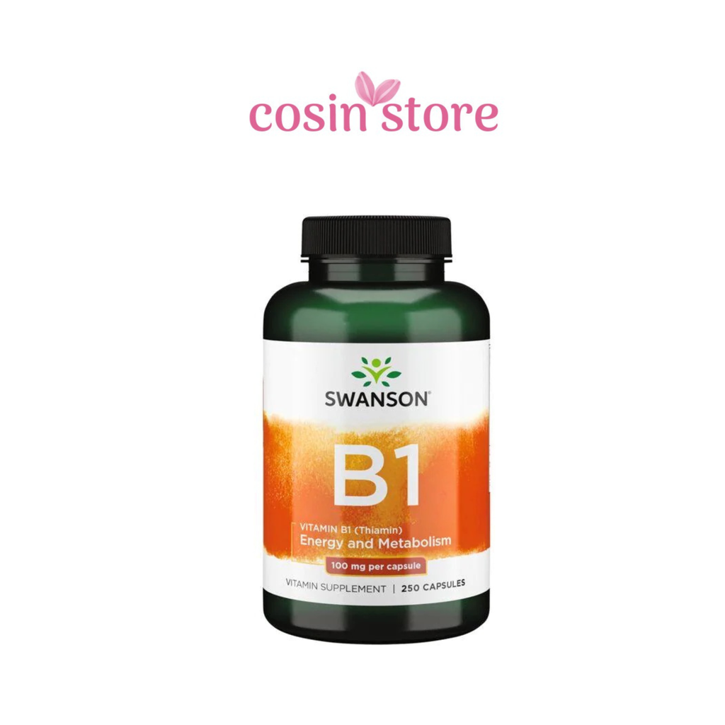 Viên uống Swanson Vitamin B1 Thiamin 100mg 250 viên bổ sung năng lượng cho cơ thể