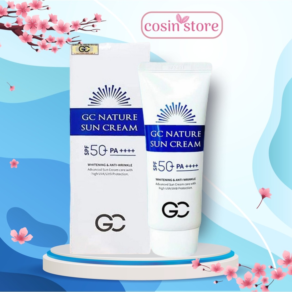 Kem Chống Nắng GC Nature Sun Cream 60ml  SPF 50+ Nâng Tone & Dưỡng Sáng Da shop Cosin Store
