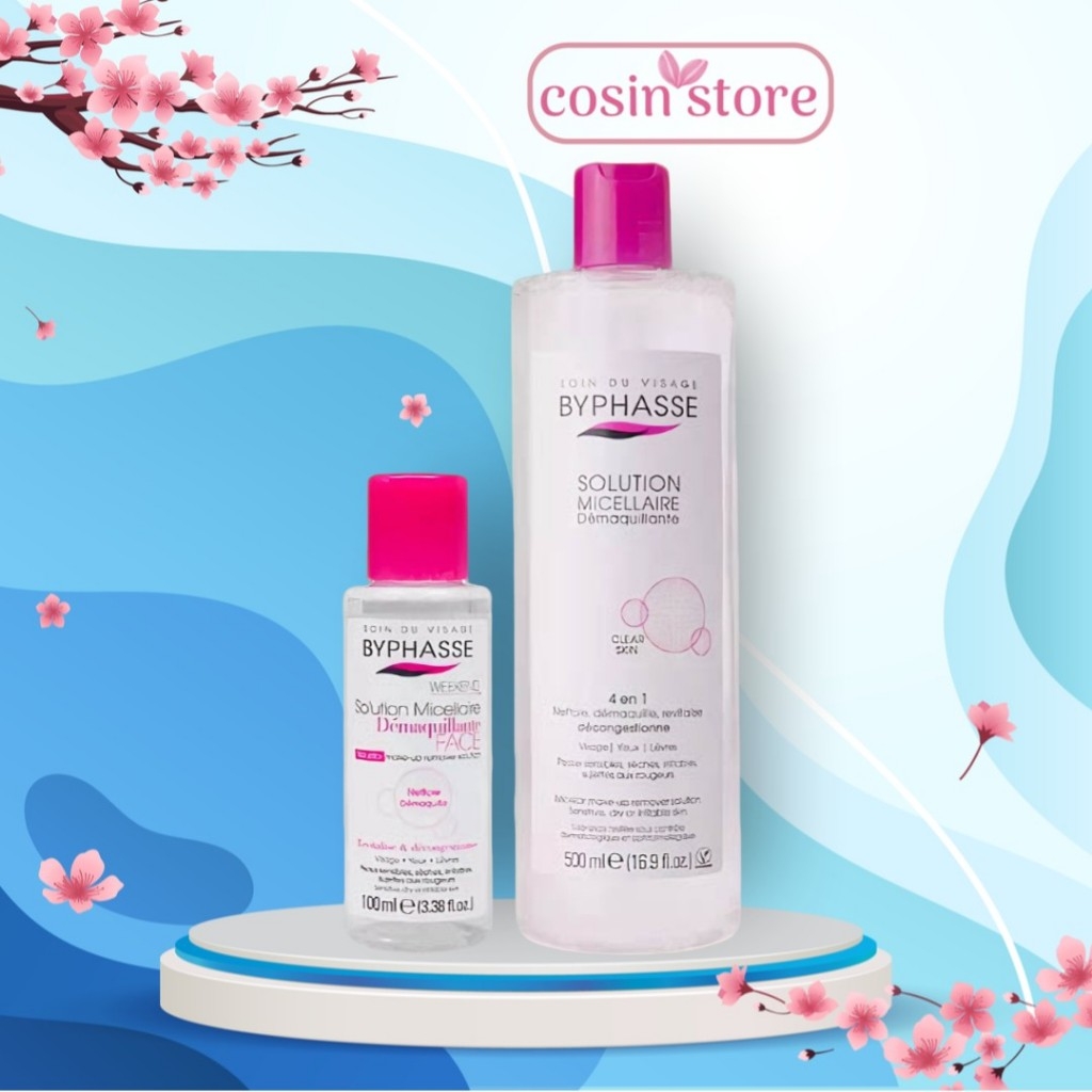 Nước Tẩy Trang Byphasse Solution Micerallaire Charbon Actif Than Hoạt Tính Cho Da Nhạy Cảm 500ml shop Cosin Store