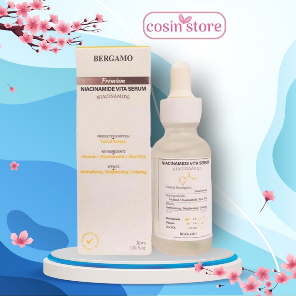 Tinh Chất Giảm Mụn Ngừa Thâm Bergamo Premium Niacinamide Vita Serum 30ml shop Cosin Store Hàn Quốc