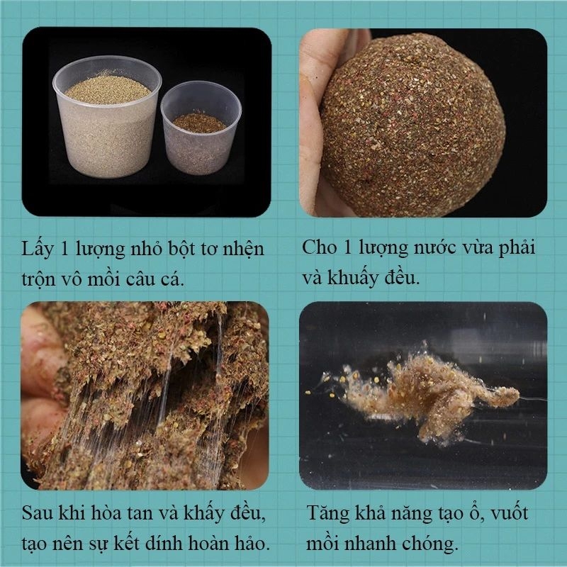 Mồi câu cá, bột tơ nhện MT-9 Rice Fishing kết dính cao