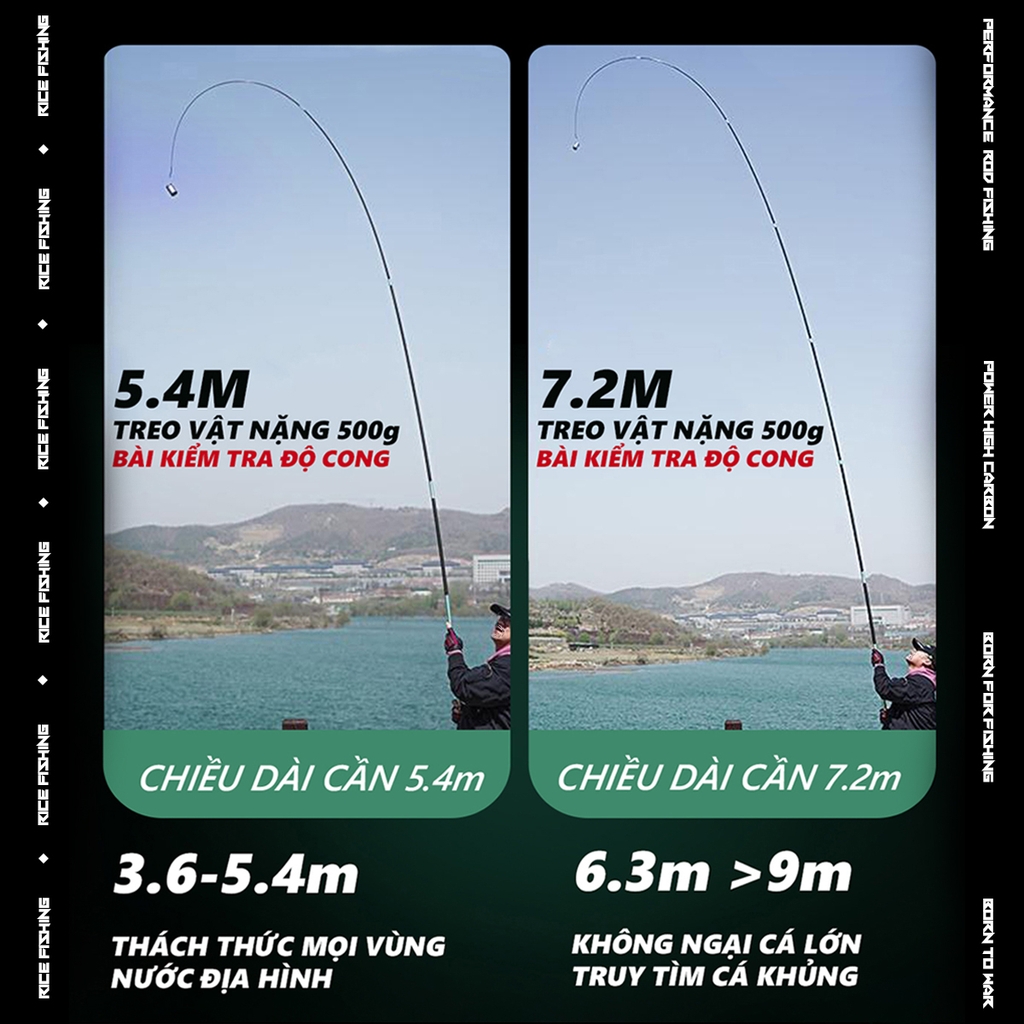 Cần câu đài Săn Hàng V5 CC-24 Rice Fishing cân mọi loại cá lớn