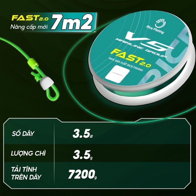 Dây trục câu đài V5 DC-21 cước câu cá Rice Fishing - Bản nâng cấp