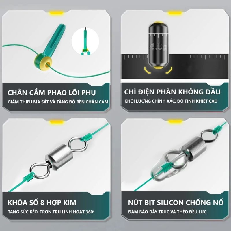 Dây trục câu đài V5 DC-21 cước câu cá Rice Fishing - Bản nâng cấp