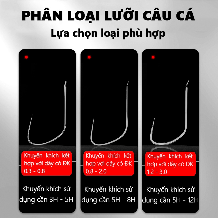 Hộp 30 lưỡi câu nanh sói LC-25 Rice Fishing