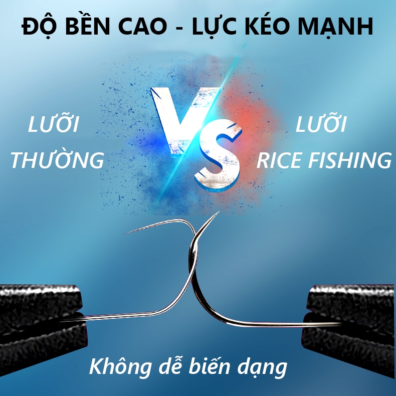 Hộp 30 lưỡi câu nanh sói LC-25 Rice Fishing