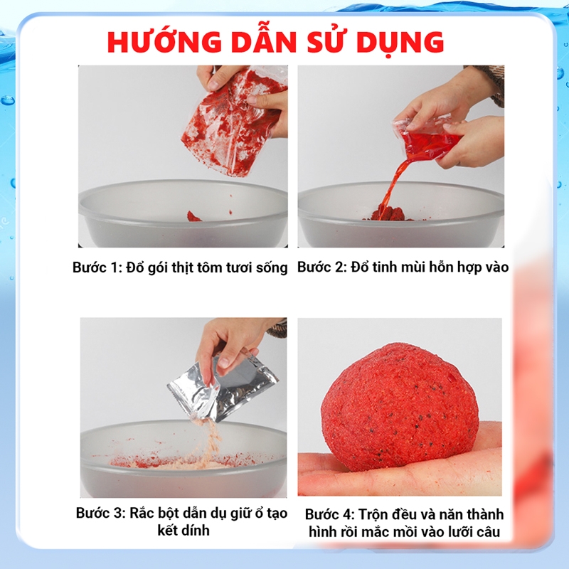 Mồi câu cá tôm tươi Rice Fishing MT-1