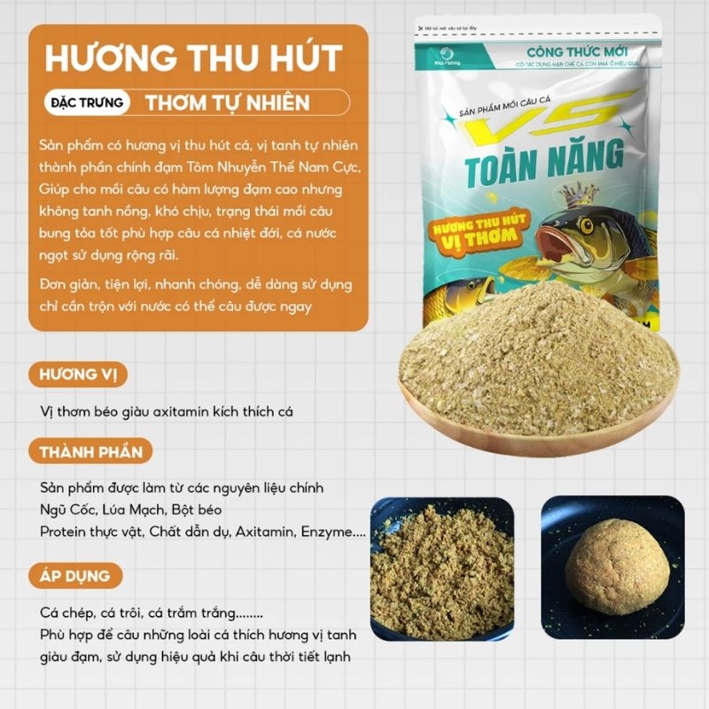 Mồi câu cá Toàn Năng MT-16 Rice Fishing 200g