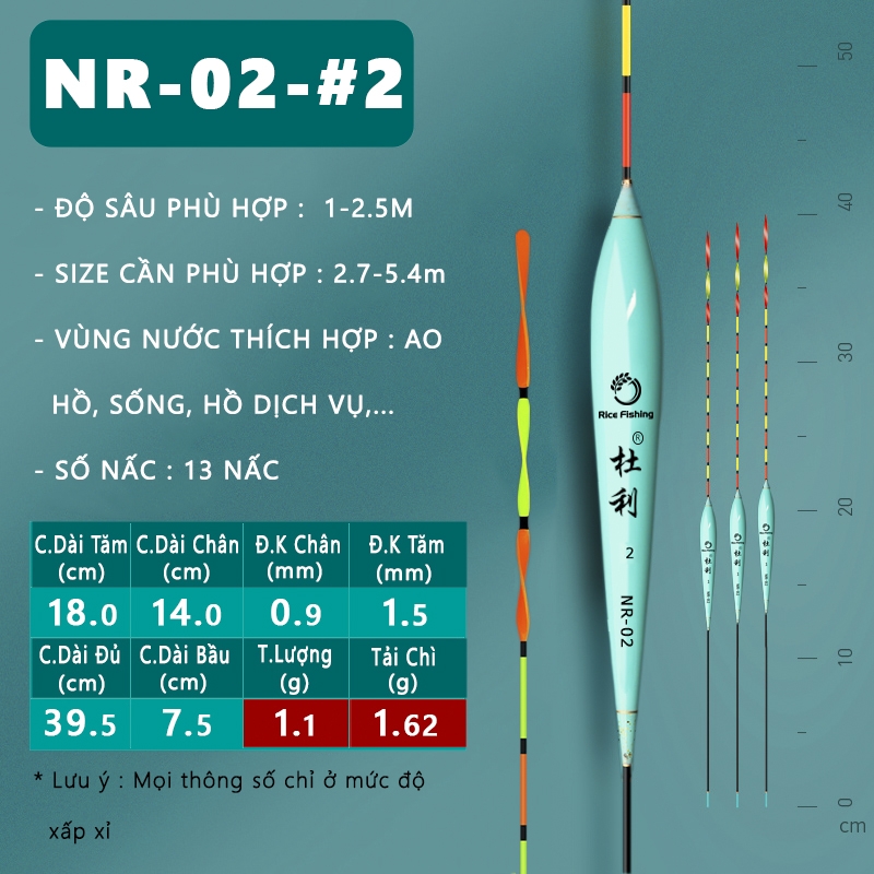 Phao câu đài tăm xoắn 3D nano Rice Fishing PC-20 cao cấp