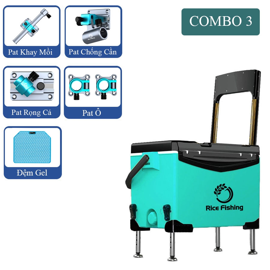 Thùng câu đài có tựa Rice Fishing KK-41