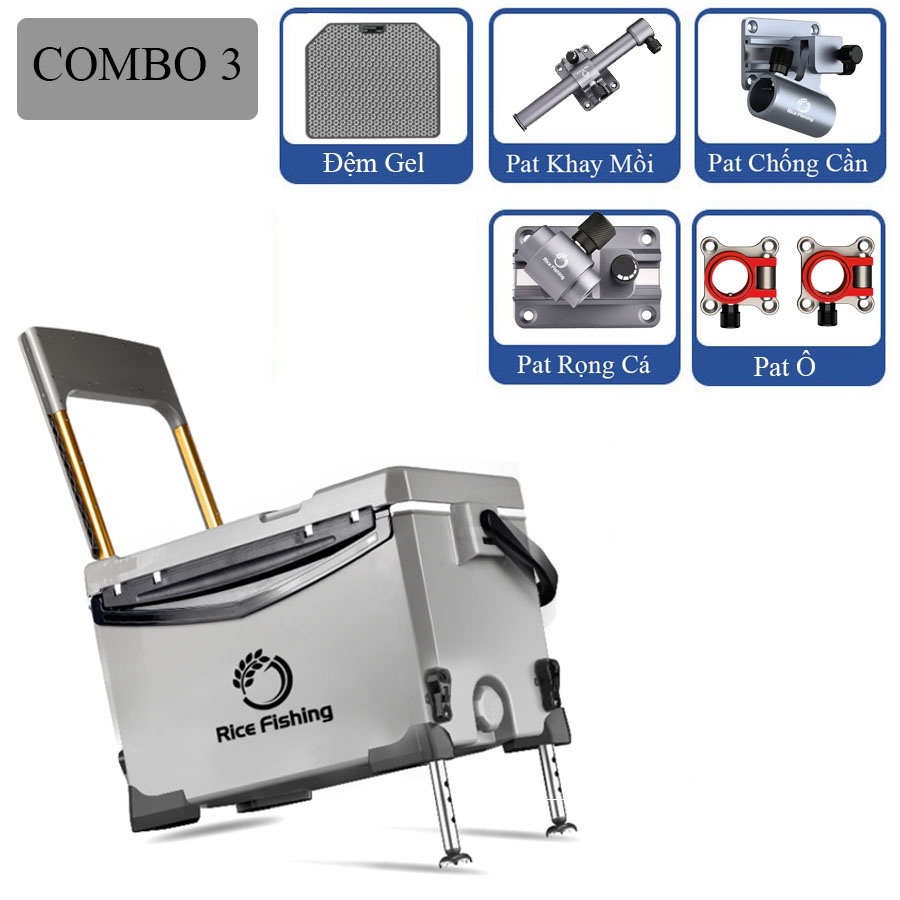 Thùng câu đài có tựa Rice Fishing KK-41