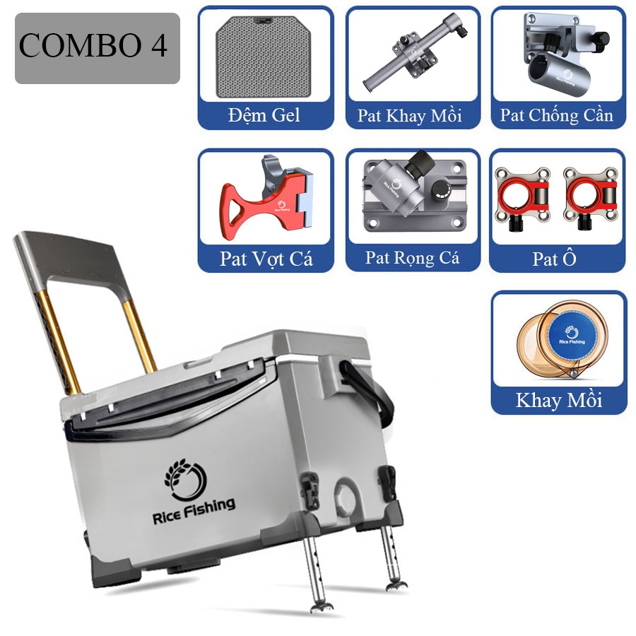 Thùng câu đài có tựa Rice Fishing KK-41