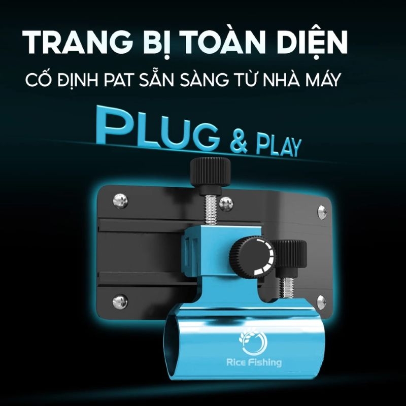 Thùng câu đài V5 KK-62 Rice Fishing chân địa hình phiên bản mới