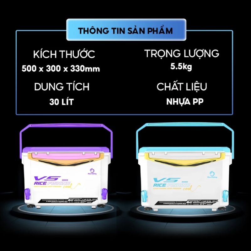 Thùng câu đài V5 KK-62 Rice Fishing chân địa hình phiên bản mới