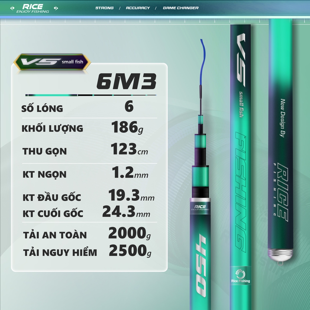 Cần câu đài V5 Small Fish CC-30 Rice Fishing cao cấp siêu nhẹ