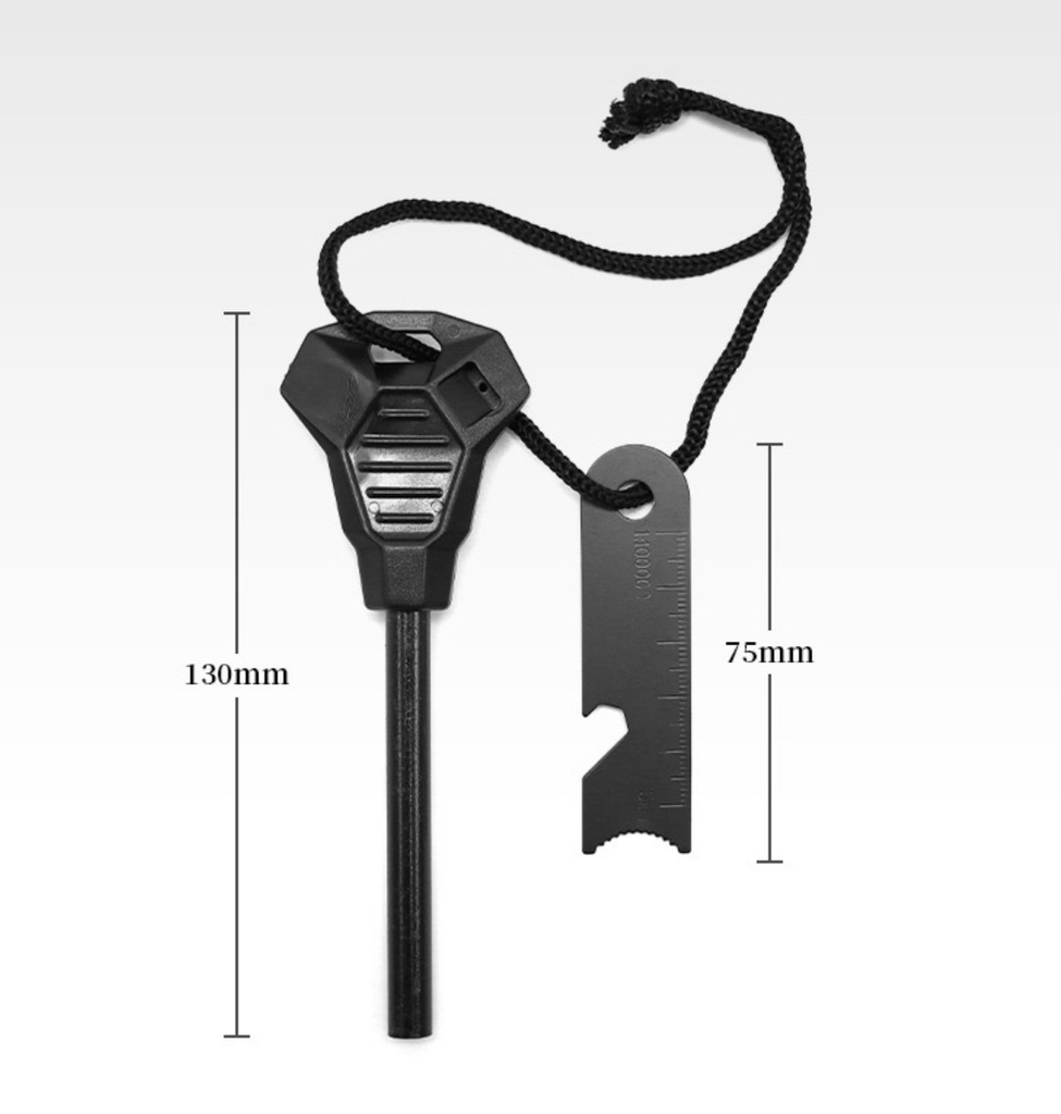 Dụng Cụ Đánh Lửa, Que Đánh Lửa Sinh Tồn kiêm mở lắp chai cắm trại dã ngoại leo núi