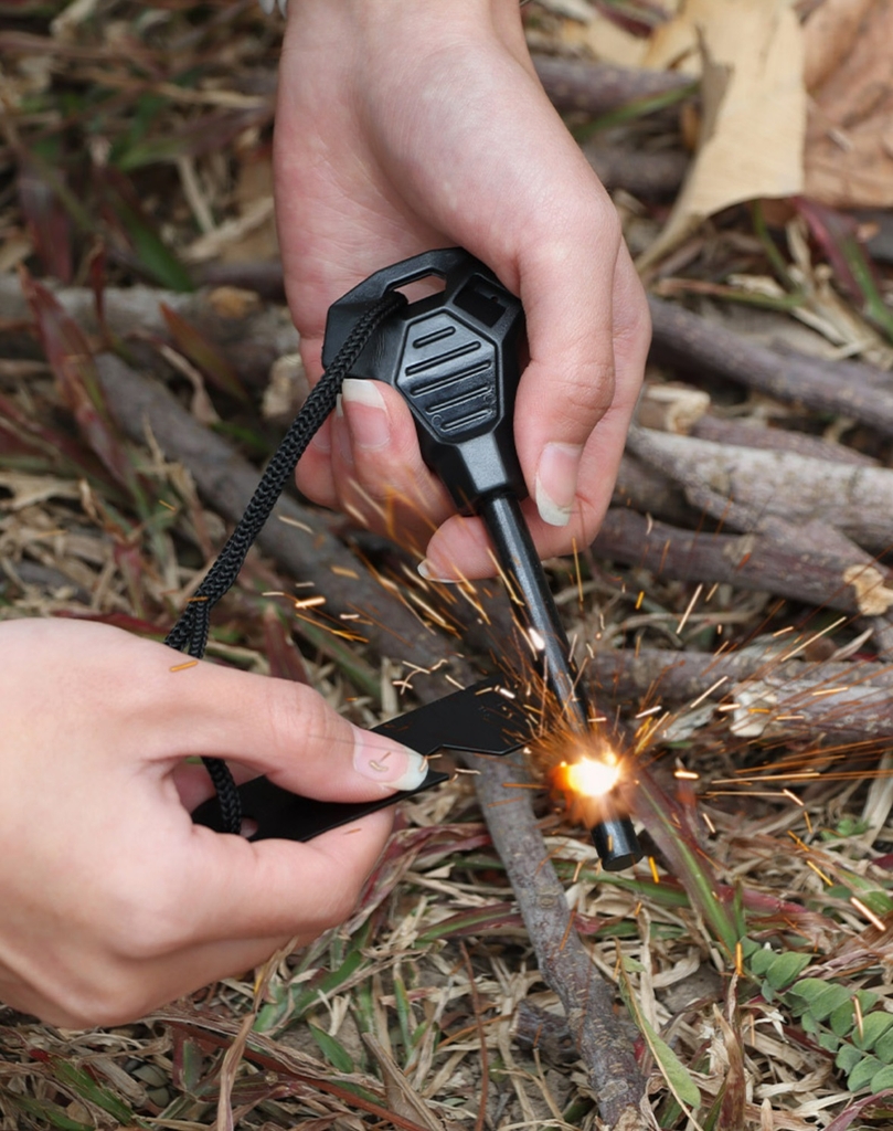 Dụng Cụ Đánh Lửa, Que Đánh Lửa Sinh Tồn kiêm mở lắp chai cắm trại dã ngoại leo núi