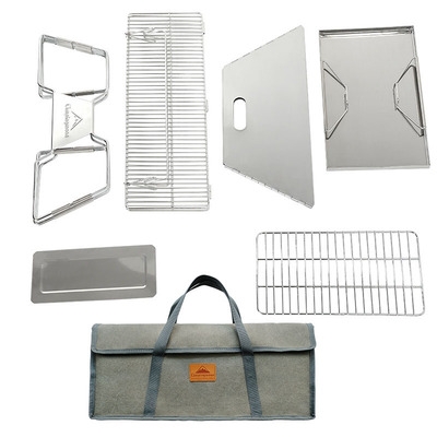 Bếp nướng gấp gọn có túi đựng cắm trại dã ngoại du lịch, bếp than chính hãng Campingmoon MT3