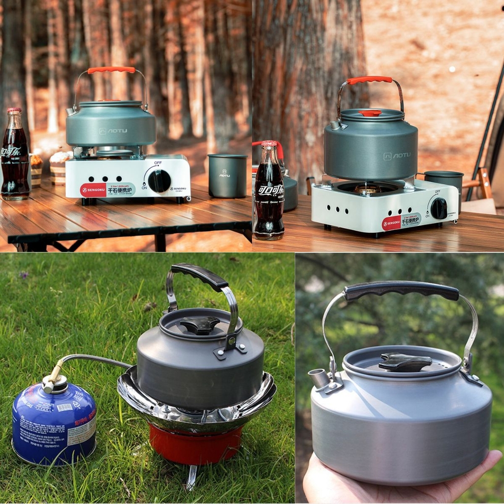 Ấm đun nước, siêu đun nước gấp gọn có túi đựng cắm trại dã ngoại du lịch nhà bếp chính hãng