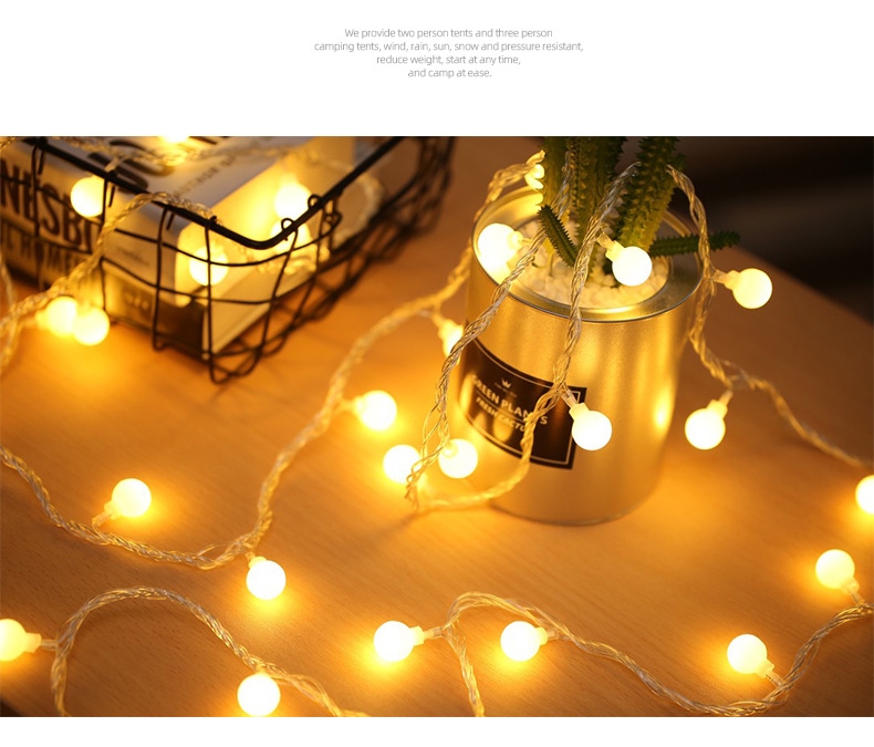 Đèn led dây dài 10mx80 bóng ngôi sao màu vàng