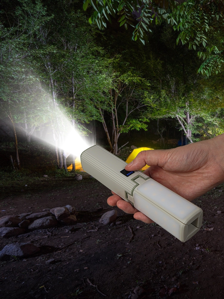 Đèn LED Treo Lều Da Năng Gấp Gọn 4 Cánh, Đèn Pin Kiêm Sạc Dự Phòng Chống Thấm Nước Cắm Trại Dã Ngoại