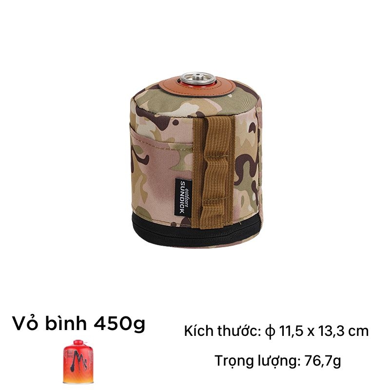 Vỏ Bảo Vệ Bình Gas Cách Nhiệt Chống Rơi, Túi Bảo Quản Bình Gas Cắm Trại Dã Ngoại