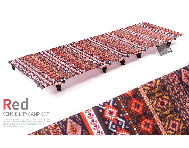 Giường gấp gọn cắm dã ngoại trại hợp kim nhôm siêu nhẹ có túi đựng chính hãng CLS loại chân ngắn