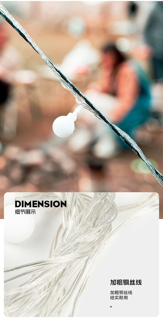 Đèn led dây dài 10mx80 bóng ngôi sao màu vàng