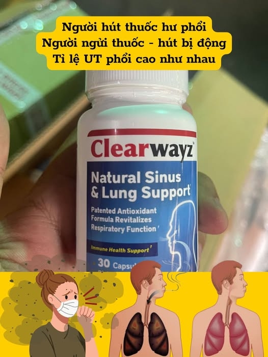 Clearwayz Hỗ trợ đường thở, hô hấp, ngủ ngáy, hút thuốc 30V